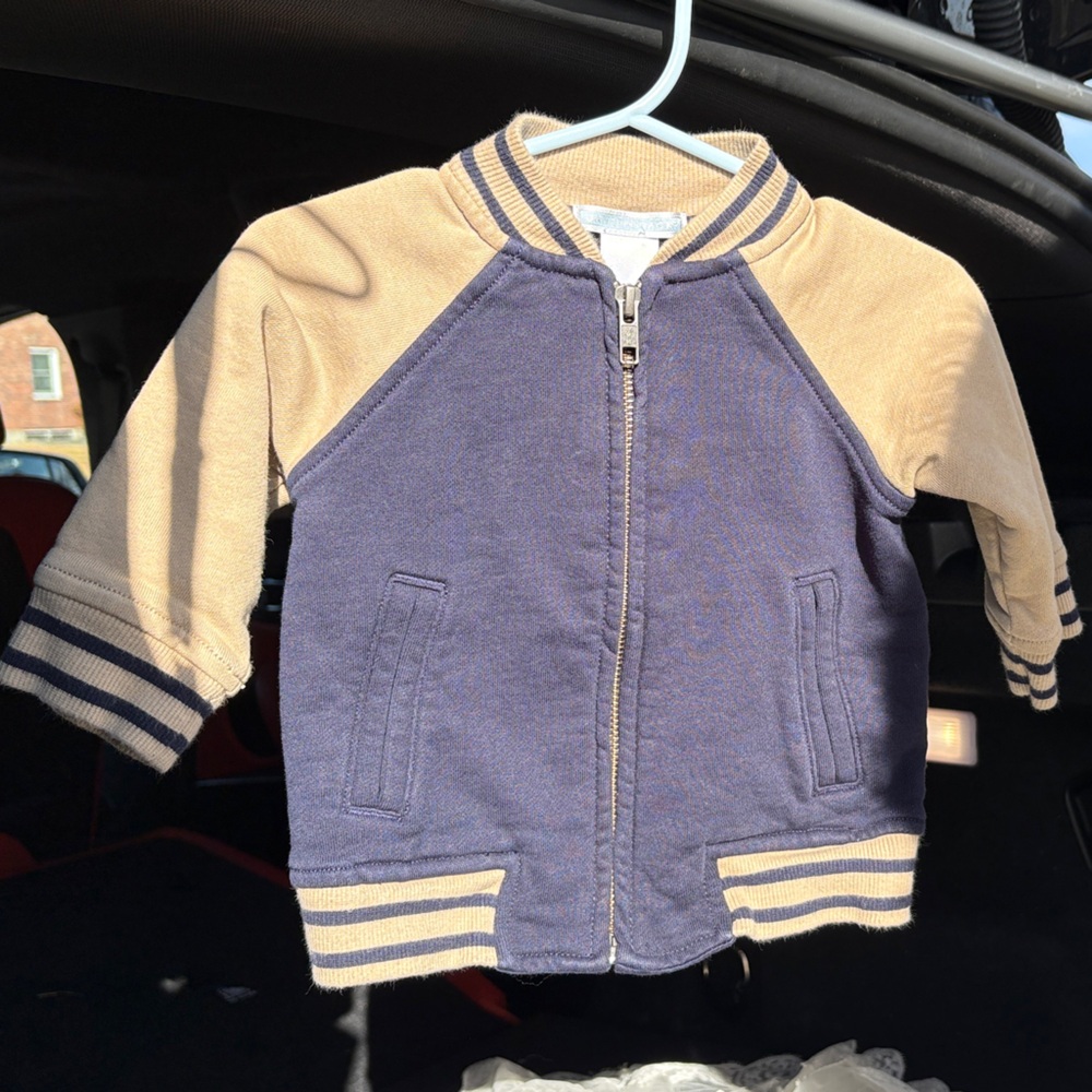 Janie and Jack Navy and Tan Kids Jacket